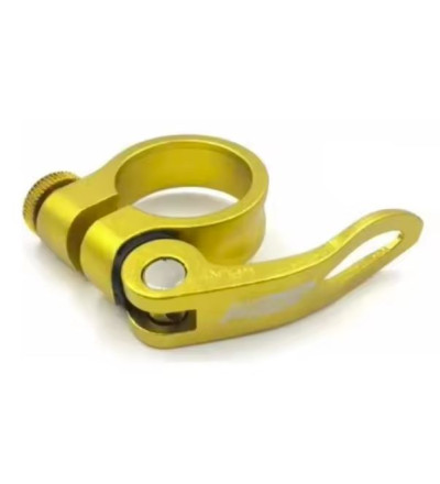 Clamp o cierre portasilla de bicicleta 34.9mm - Amarillo