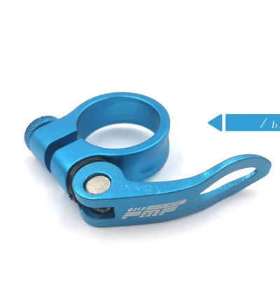 Clamp o cierre portasilla de bicicleta 34.9mm - Azul
