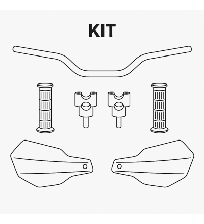 Kit Manubrio + Cubre puños + Puño + Elevador Outlet